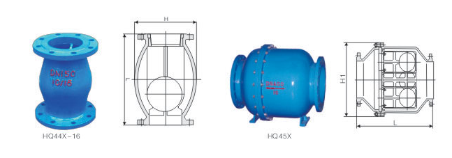 微阻球形止回閥外形圖