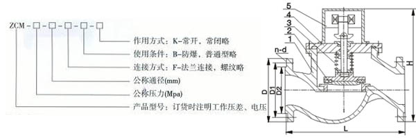 煤氣電磁閥結構圖