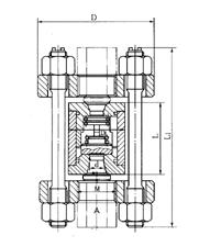 對(duì)夾式高壓止回閥結(jié)構(gòu)圖