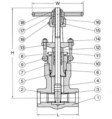 Z61H-2500Lb外形結(jié)構(gòu)圖